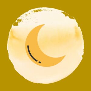 Icône avec un croissant de lune symbolisant la recherche de paix intérieure