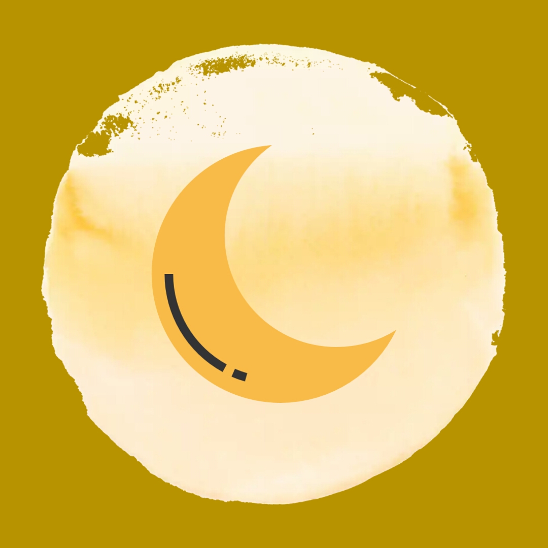 Icône avec un croissant de lune symbolisant la recherche de paix intérieure