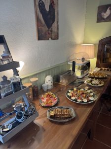 Buffet salé du séjour de yoga